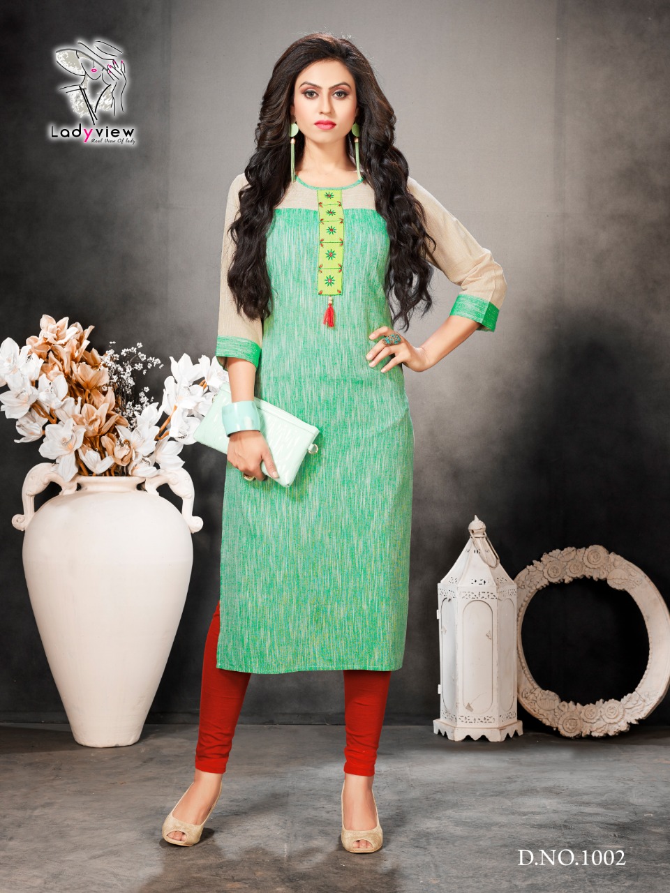 Ladyview Present Rang Rasiya Khadi Cotton Kurti Ladyview Present Rang Rasiya Khadi Cotton Kurti
